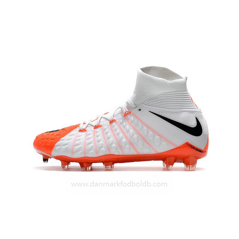 Nike Phantom Hypervenom 3 Elite Df FG Fodboldstøvler Herre – Hvid Orange